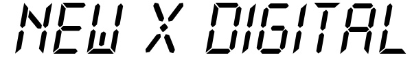 New X Digital TFB font preview